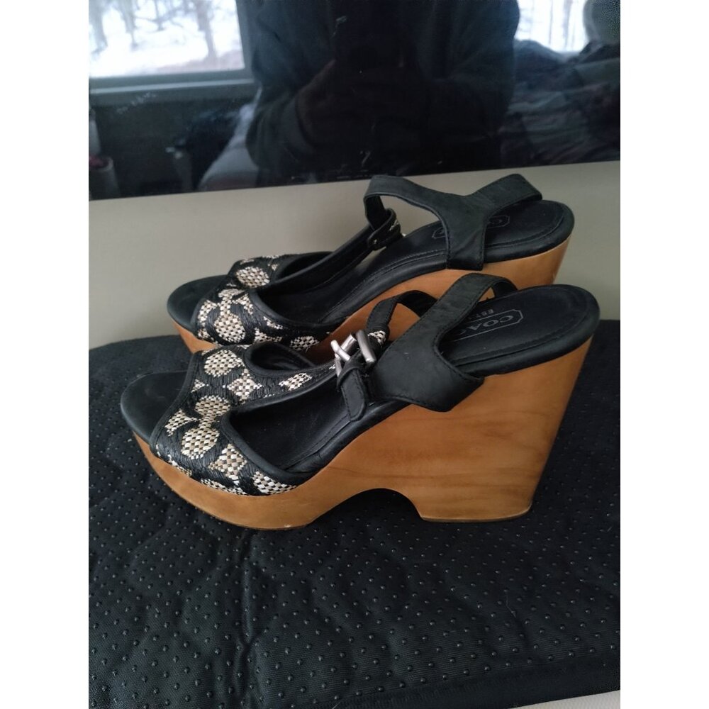 Coach Women's Logo Platform Wedges